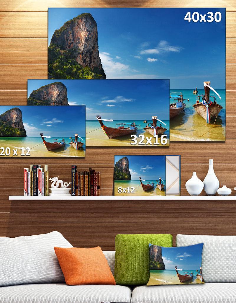 DesignQ Andaman Sea Tropical Beach - Photography Canvas Print