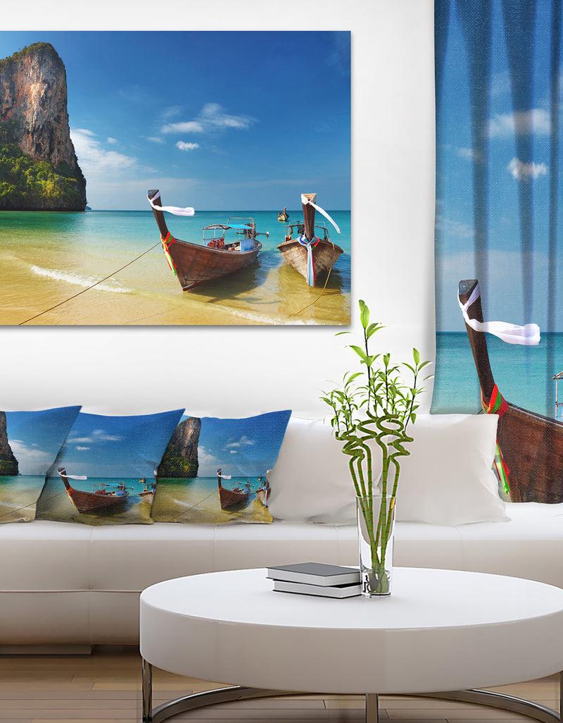 DesignQ Andaman Sea Tropical Beach - Photography Canvas Print