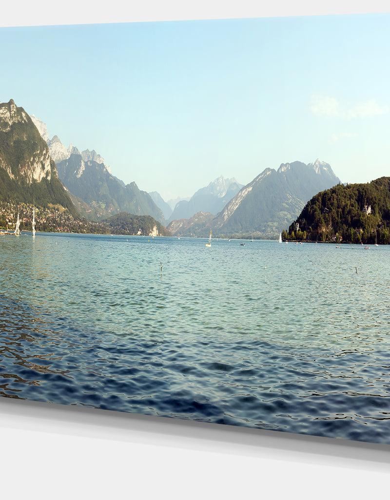 DesignQ Annecy Lake France Panorama - Landscape Wall Artwork