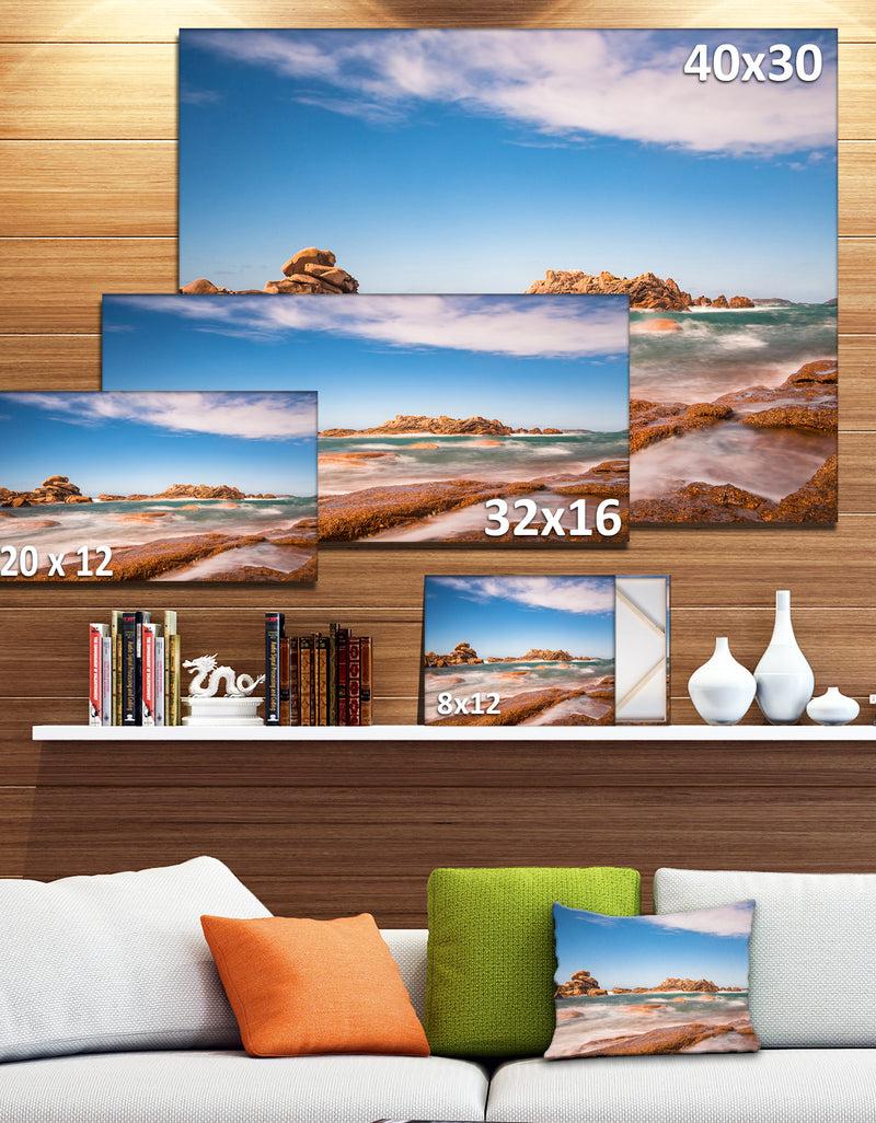 DesignQ Atlantic Ocean Cost In Brittany - Photo Canvas Print