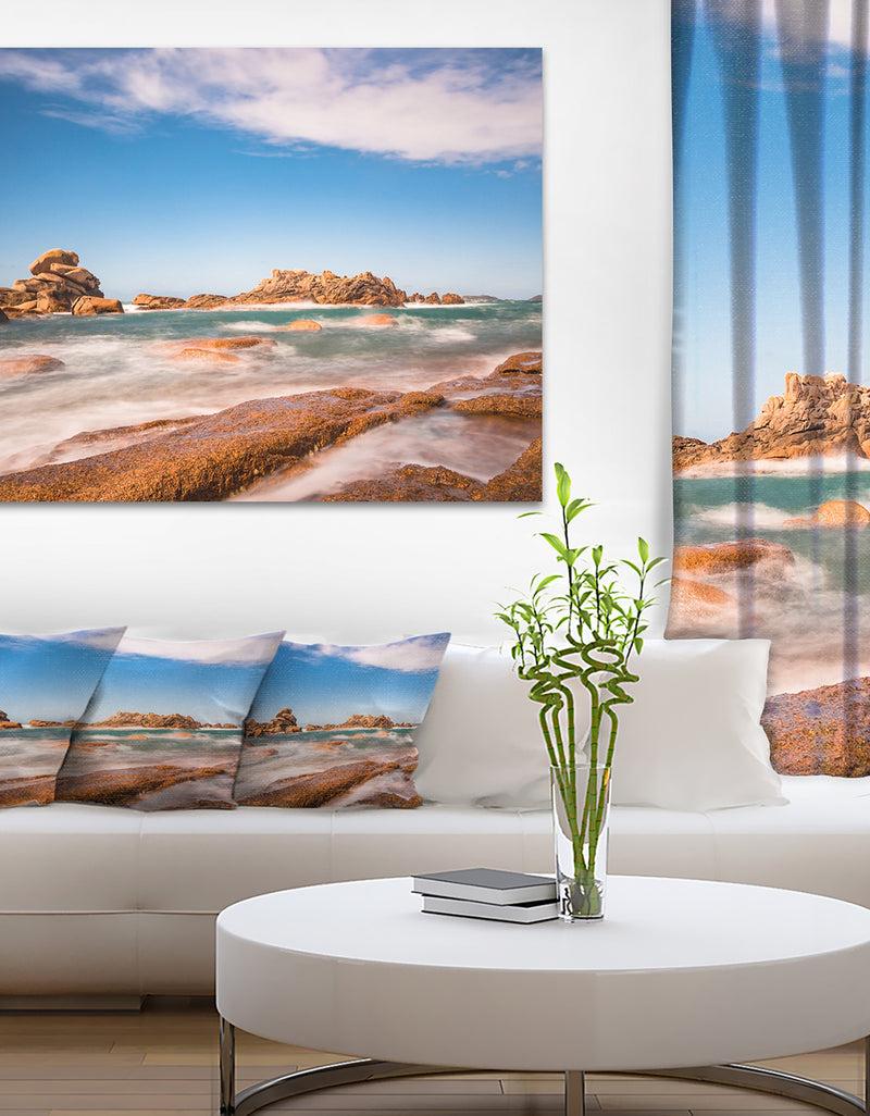 DesignQ Atlantic Ocean Cost in Brittany - Photo Canvas Print