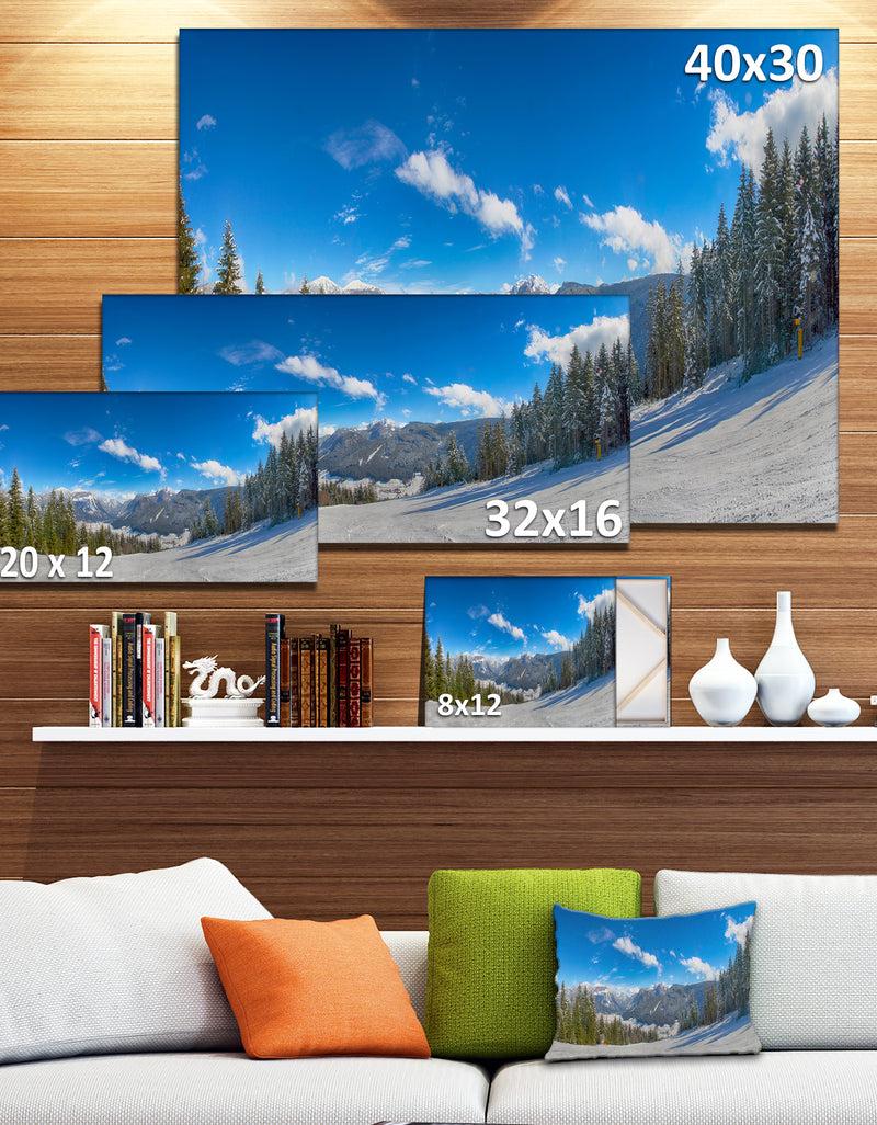DesignQ Austrian Alps Seen From Ski Slope - Landscape Art Canvas Print