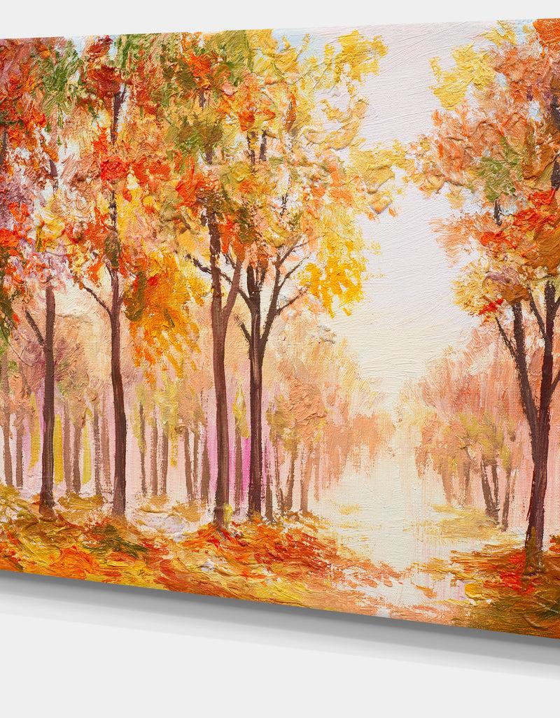 DesignQ Autumn Everywhere Forest - Landscape Canvas Artwork