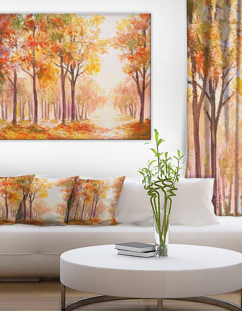 DesignQ Autumn Everywhere Forest - Landscape Canvas Artwork