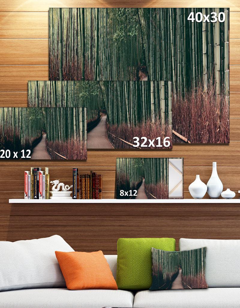 DesignQ Bamboo Grove In Arashiyama Panorama - Oversized Forest Canvas Art