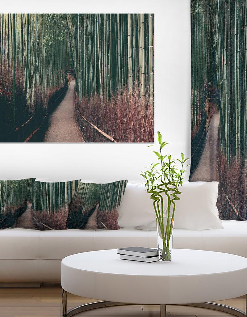 DesignQ Bamboo Grove In Arashiyama Panorama - Oversized Forest Canvas Art
