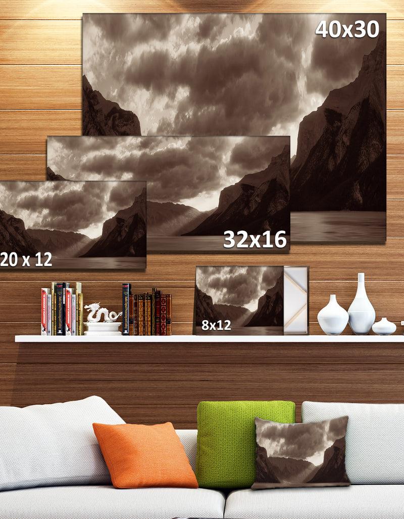 DesignQ Banff National Park Panoramic View - Landscape Art Canvas Print