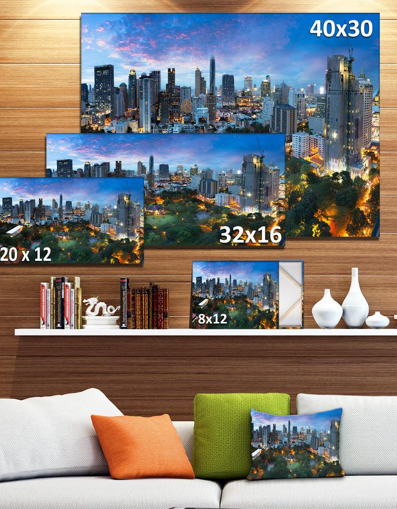 DesignQ Bangkok City Skyline - Modern Cityscape Wall Art