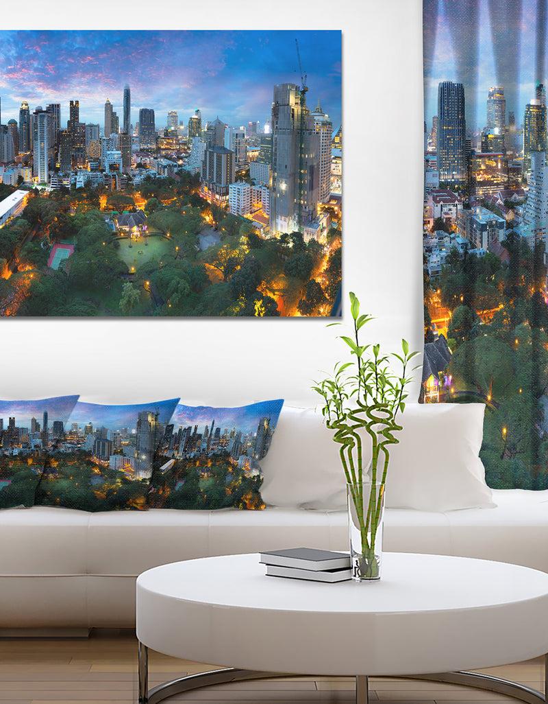 DesignQ Bangkok City Skyline - Modern Cityscape Wall Art