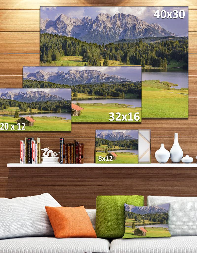 DesignQ Bavaria With Mountains And Lake - Modern Landscape Art