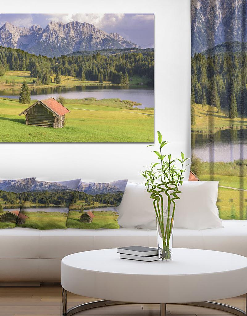 DesignQ Bavaria with Mountains and Lake - Modern Landscape Art