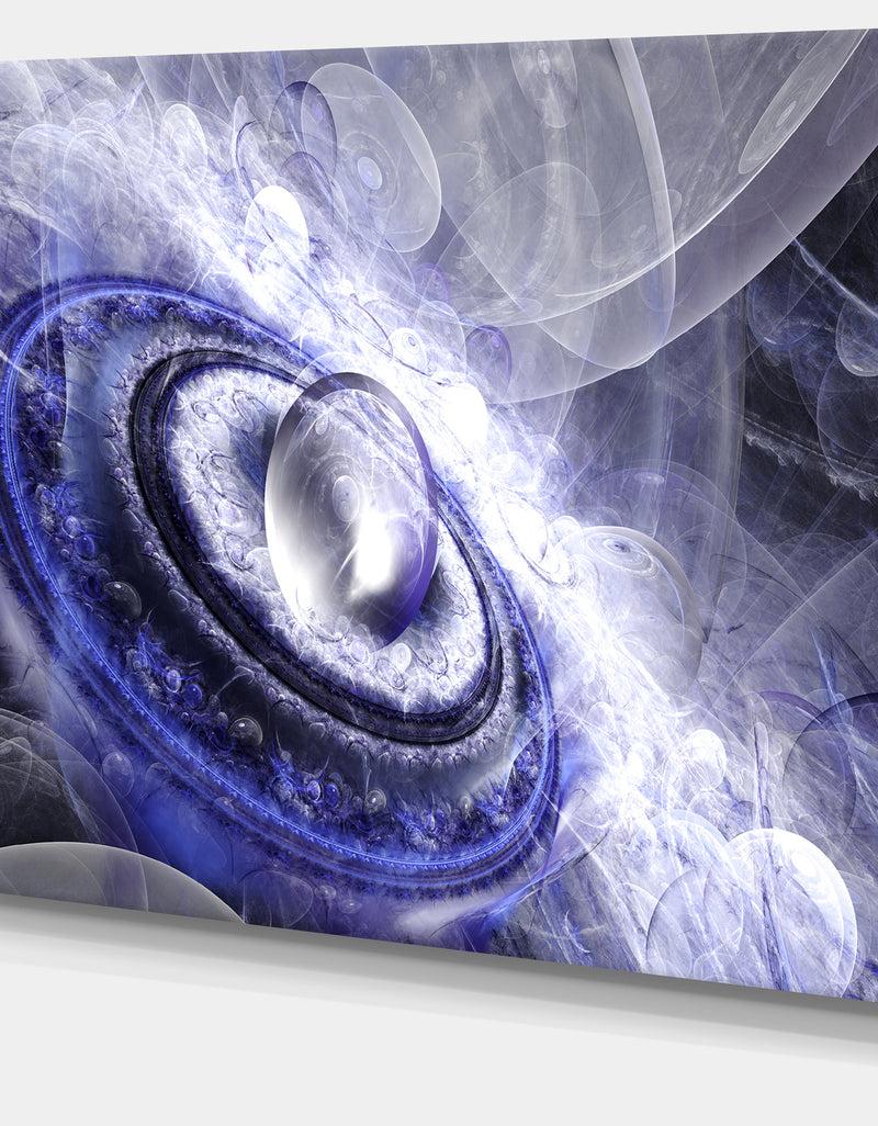 DesignQ Beautiful Blue Flying Saucer - Extra Large Floral Canvas Art Print