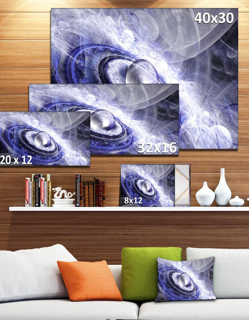 DesignQ Beautiful Blue Flying Saucer - Extra Large Floral Canvas Art Print