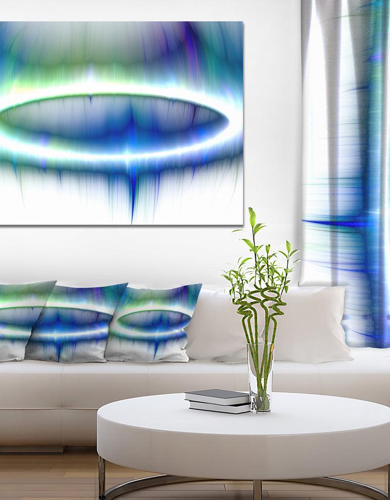 DesignQ Beautiful Blue Northern Lights - Extra Large Abstract Canvas Art Print