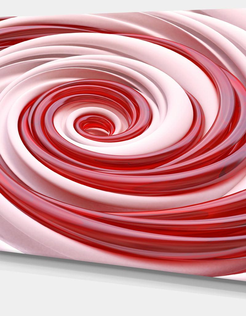 DesignQ Beautiful Candy Cane Spiral'Extra Large Abstract Canvas Art Print