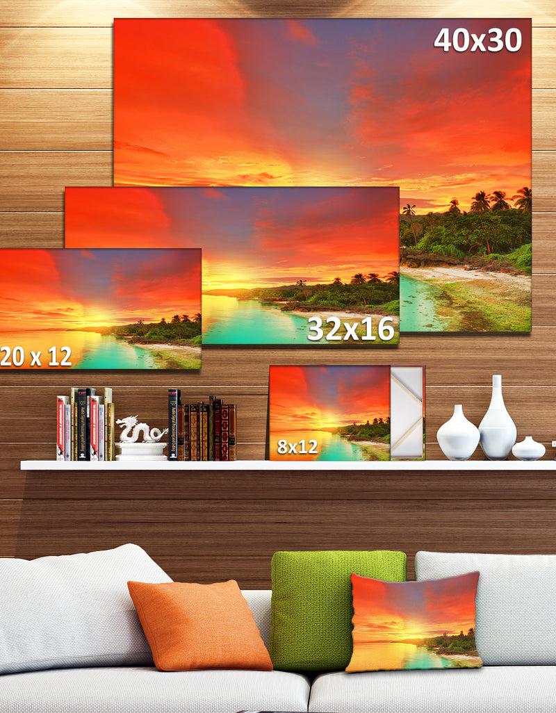 DesignQ Beautiful Coastline In Philippines - Extra Large Seascape Art Canvas