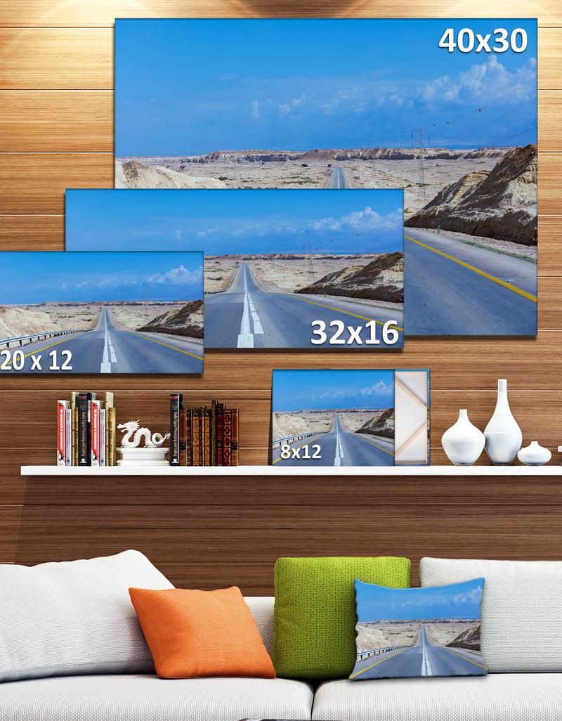 DesignQ Beautiful Desert Road Israel - Landscape Wall Artwork