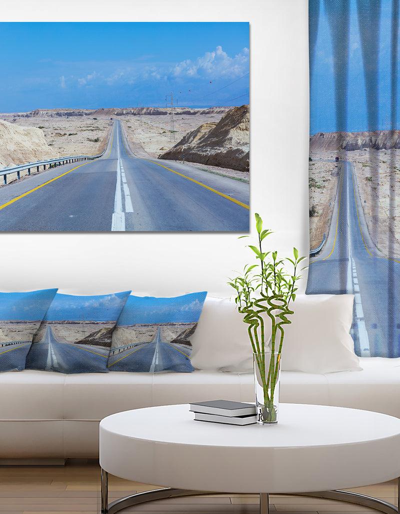 DesignQ Beautiful Desert Road Israel - Landscape Wall Artwork