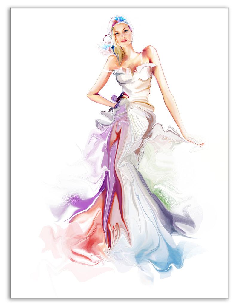 DesignQ Beautiful Fashion Girl - Contemporary Artwork