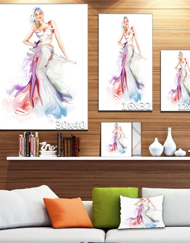 DesignQ Beautiful Fashion Girl - Contemporary Artwork