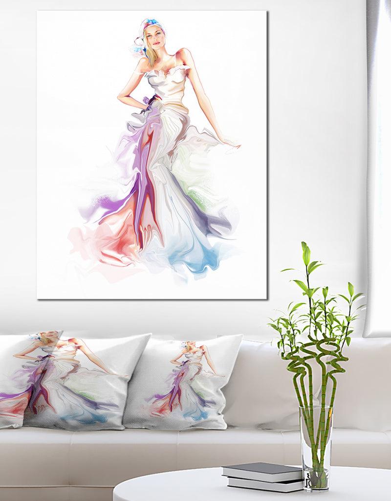 DesignQ Beautiful Fashion Girl - Contemporary Artwork