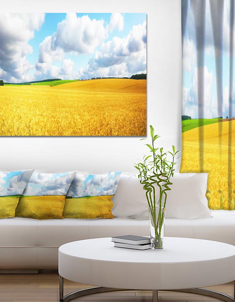 DesignQ Beautiful Field Panorama - Landscape Wall Artwork