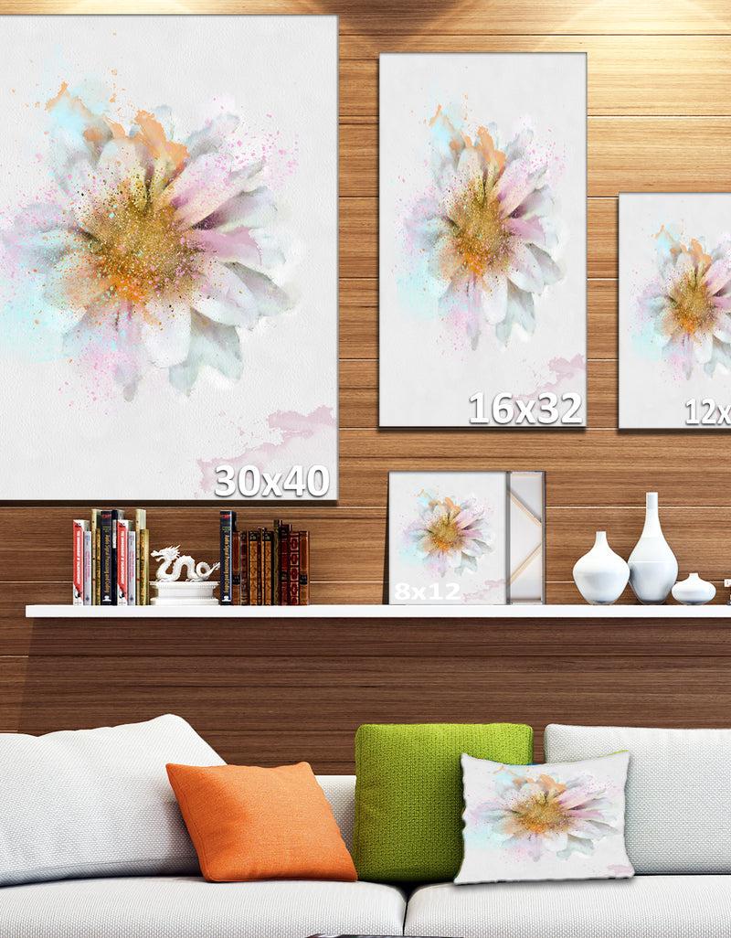 DesignQ Beautiful Flower With Yellow Stigma - Floral Canvas Artwork Print