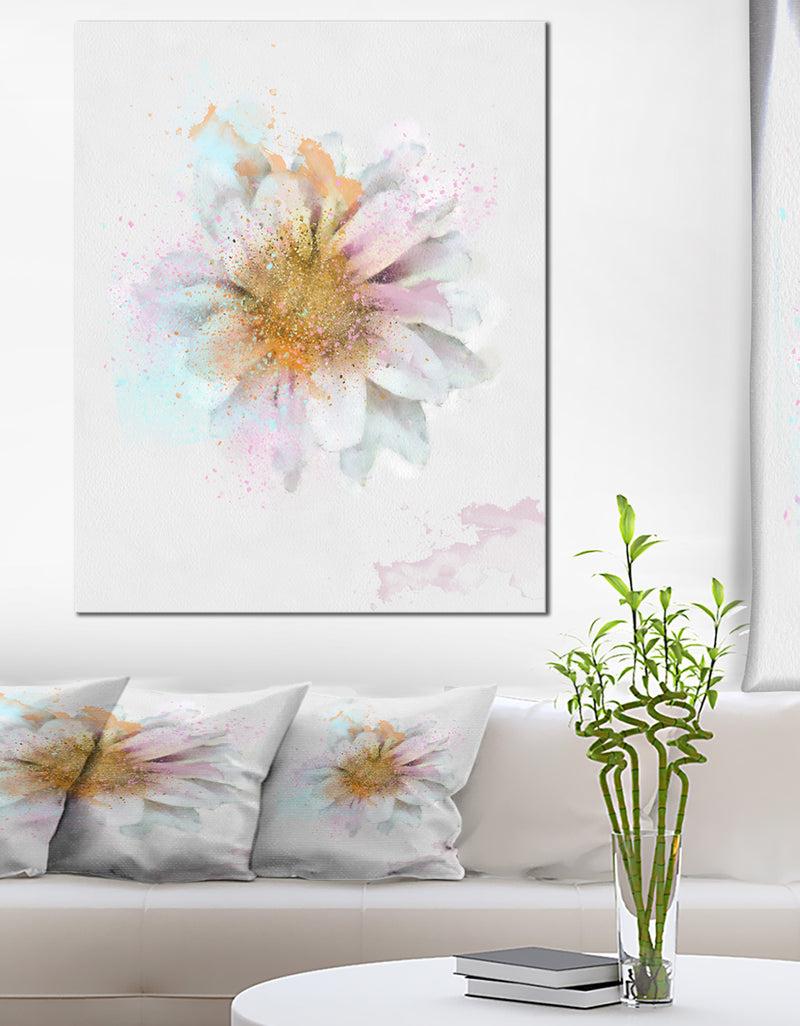 DesignQ Beautiful Flower With Yellow Stigma - Floral Canvas Artwork Print