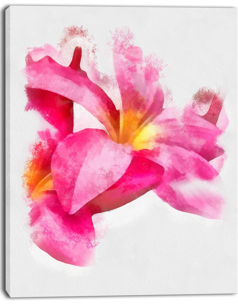 DesignQ Beautiful Flowers With Big Pink Petals - Extra Large Floral Canvas Art