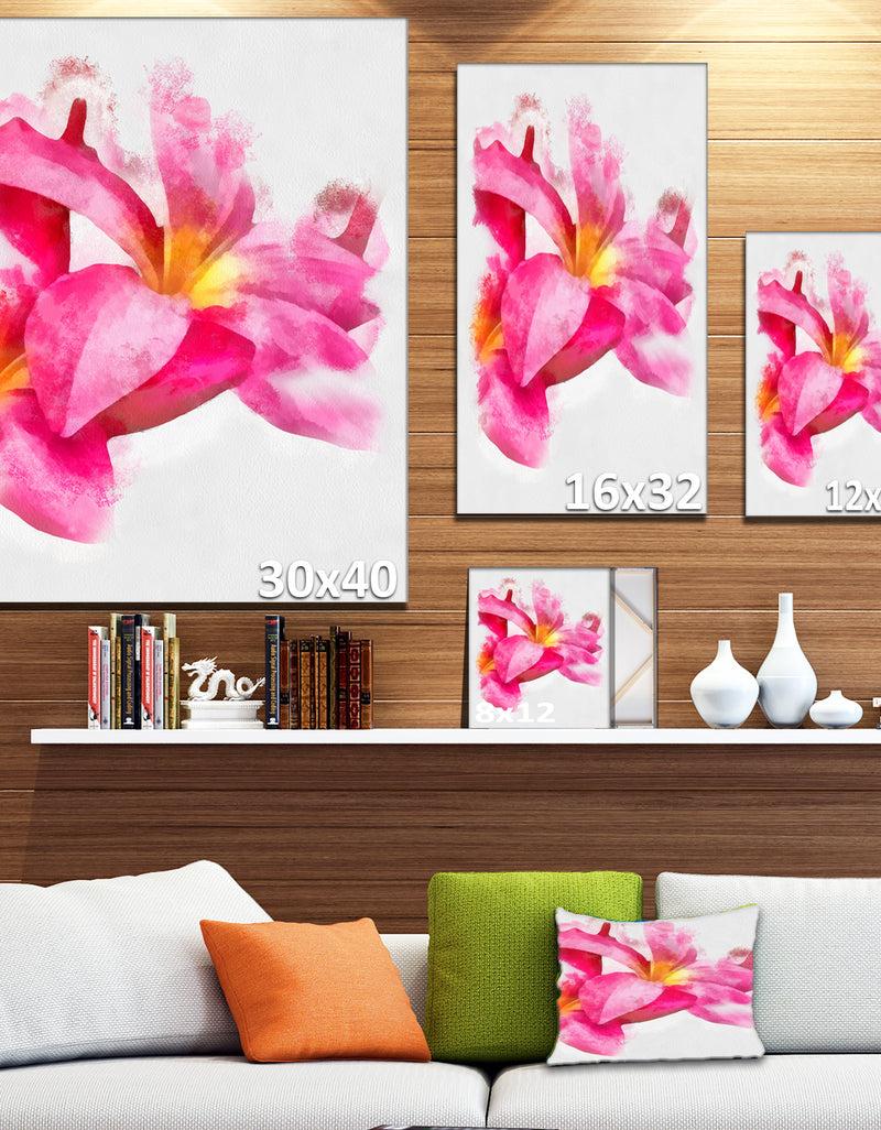 DesignQ Beautiful Flowers With Big Pink Petals - Extra Large Floral Canvas Art