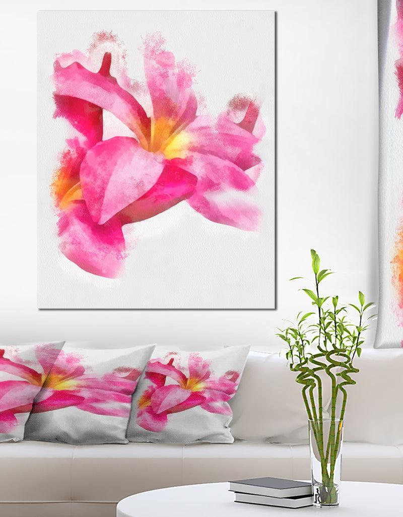 DesignQ Beautiful Flowers With Big Pink Petals - Extra Large Floral Canvas Art