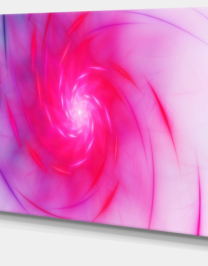DesignQ Beautiful Fractal Pink Whirlpool - Extra Large Floral Canvas Art Print