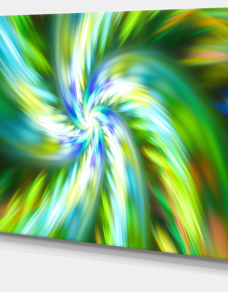 DesignQ Beautiful Green Flower Petals - Extra Large Floral Canvas Art Print