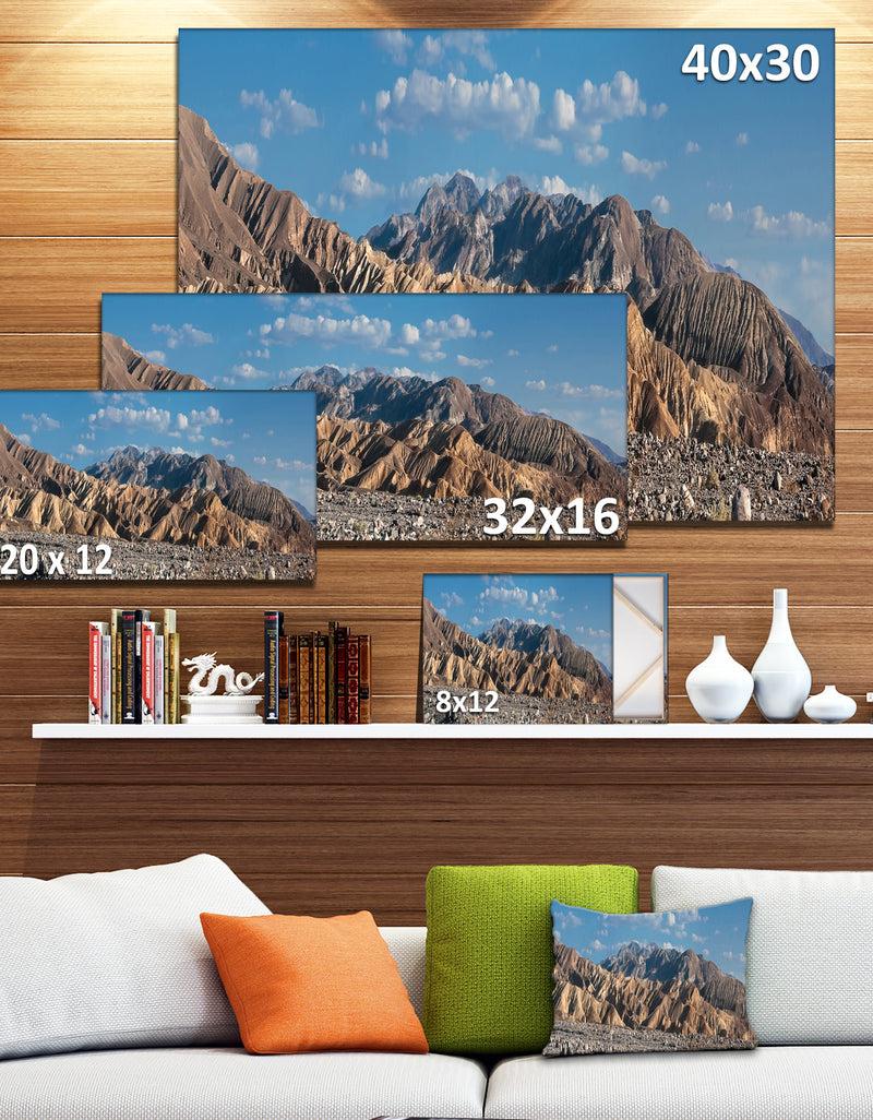 DesignQ Beautiful Hills In Death Valley - Abstract Wall Art On Canvas