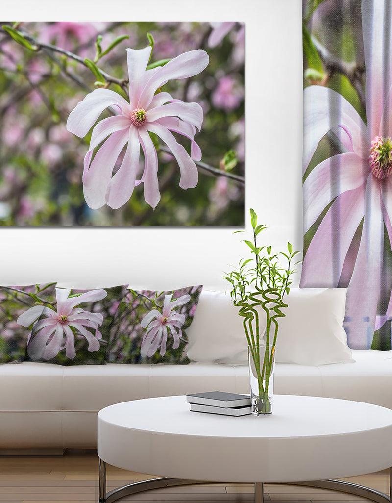 DesignQ Beautiful Magnolia Flowers - Modern Floral Large Canvas Art