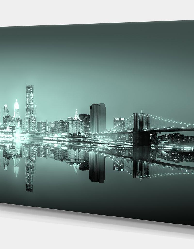 DesignQ Beautiful Modern Cityscape - Cityscapes Photography On Wrapped Canvas