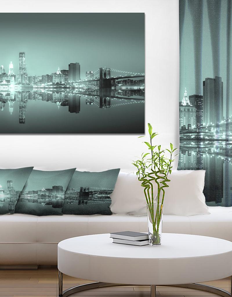 DesignQ Beautiful Modern Cityscape - Cityscapes Photography On Wrapped Canvas