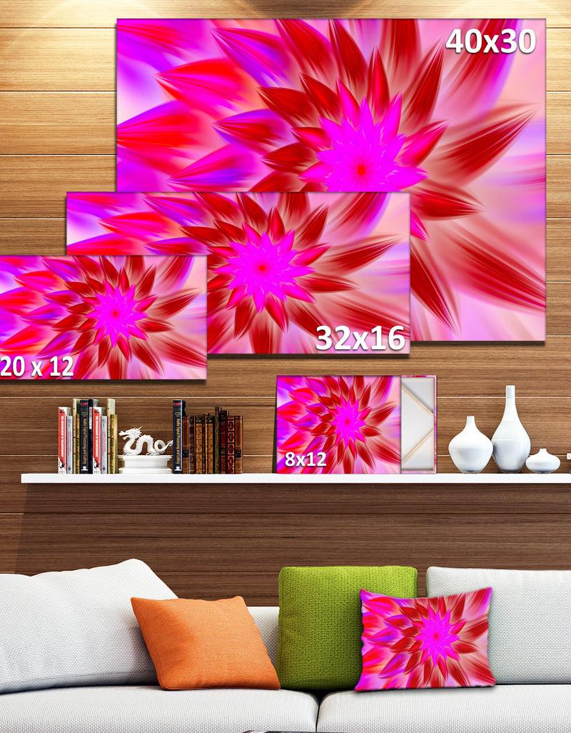 DesignQ Beautiful Pink Flower Petals - Extra Large Floral Canvas Art Print