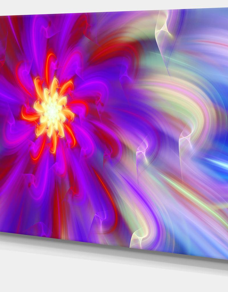 DesignQ Beautiful Purple Flower Petals - Extra Large Floral Canvas Art Print