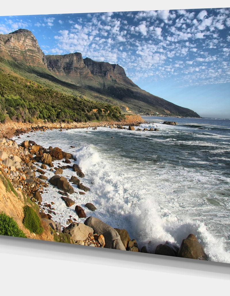 DesignQ Beautiful South African Seashore - Large Seashore Canvas Print