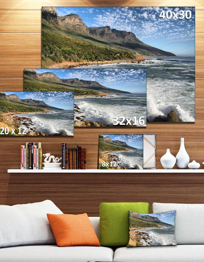 DesignQ Beautiful South African Seashore - Large Seashore Canvas Print
