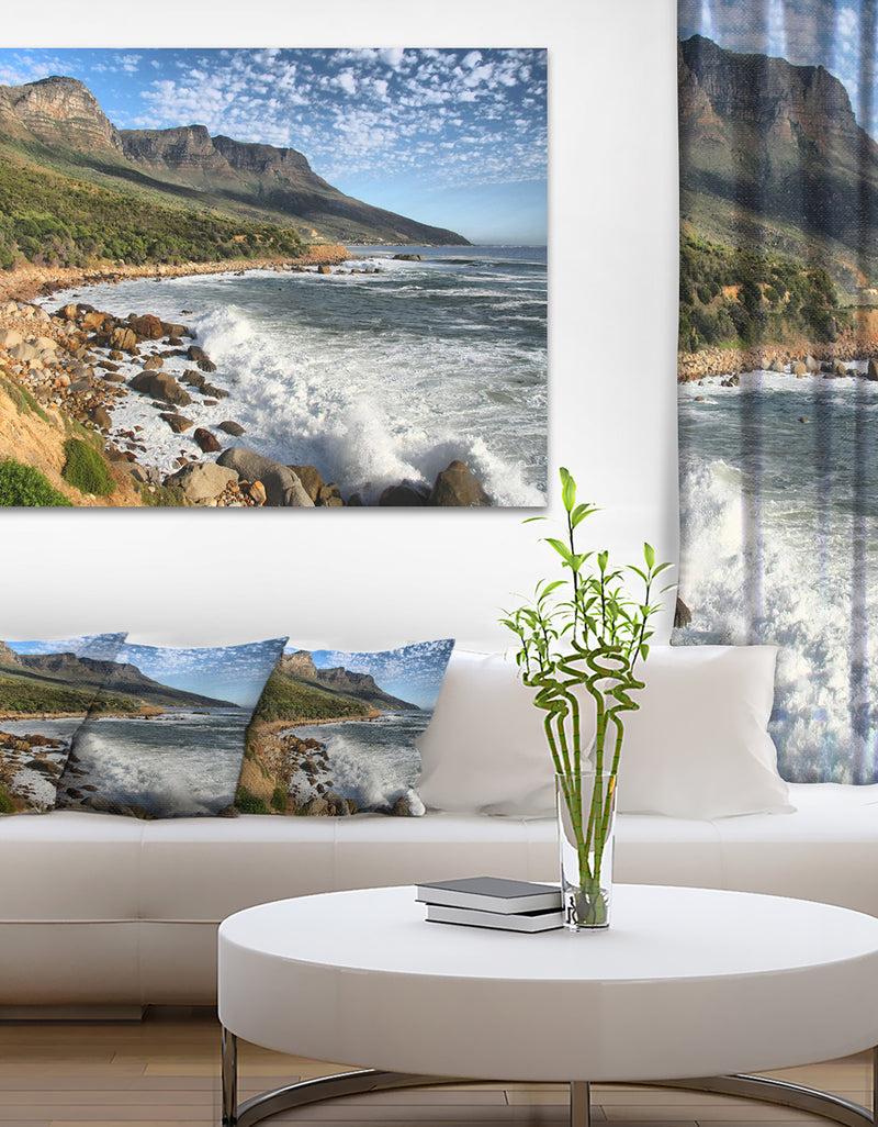 DesignQ Beautiful South African Seashore - Large Seashore Canvas Print