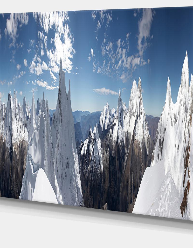 DesignQ Beautiful Summit Panorama - Extra Large Landscape Canvas Art Print