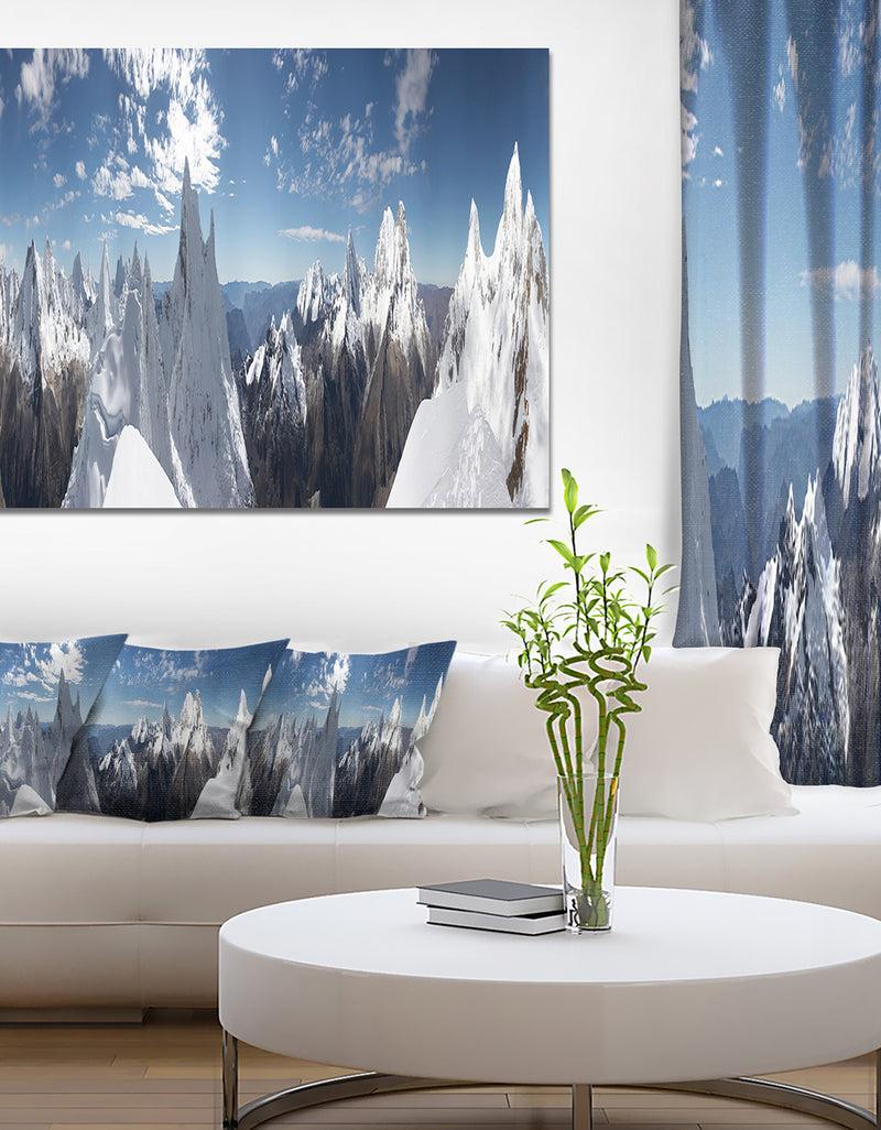 DesignQ Beautiful Summit Panorama - Extra Large Landscape Canvas Art Print
