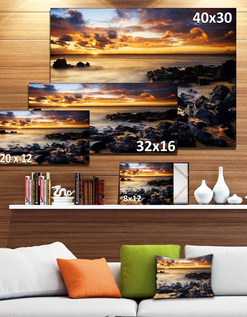 DesignQ Beautiful Sunset At Philip Island - Extra Large Wall Art Landscape