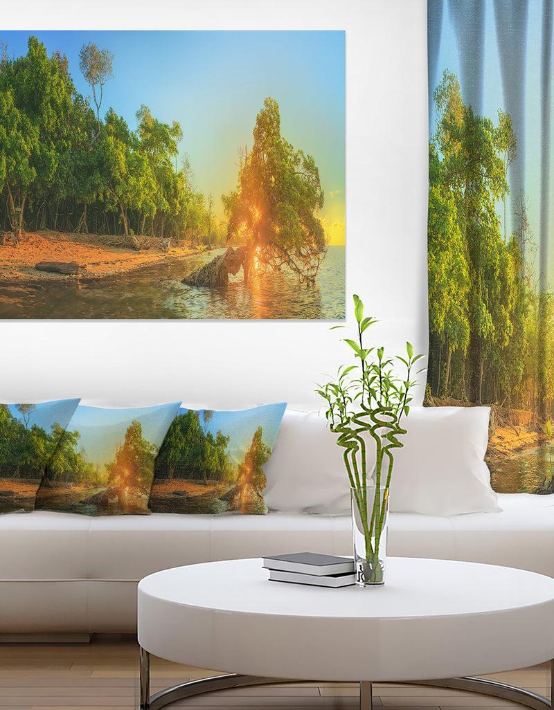 DesignQ Beautiful Thailand Tropical Beach - Oversized Landscape Wall Art Print