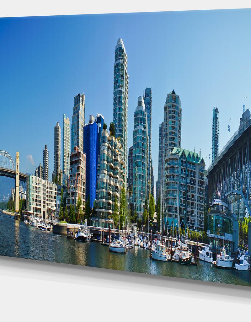 DesignQ Beautiful View Of Vancouver - Cityscape Photo Canvas Print