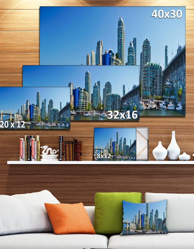 DesignQ Beautiful View Of Vancouver - Cityscape Photo Canvas Print