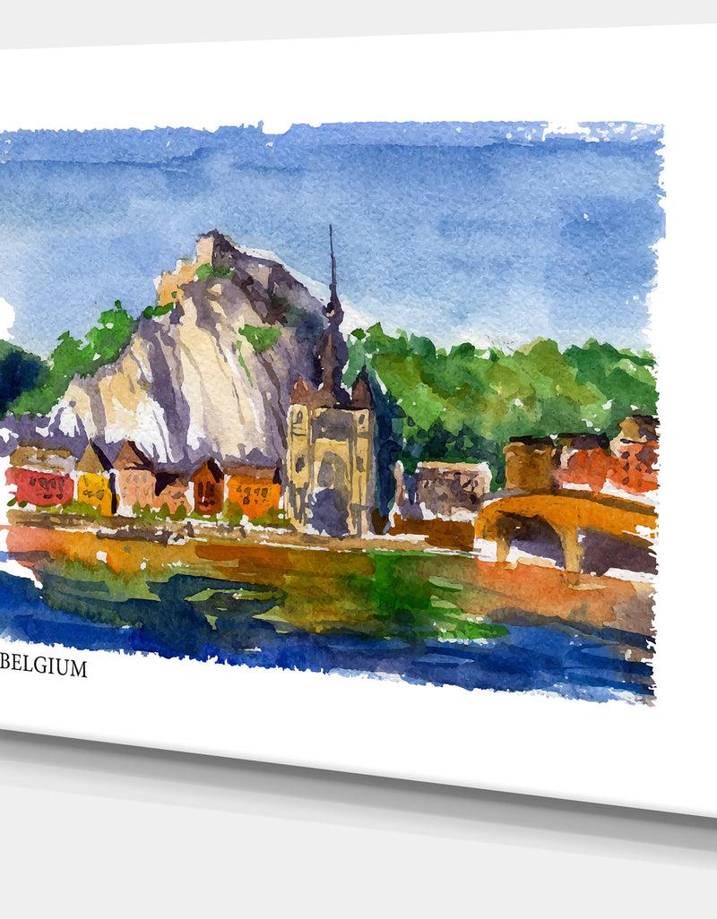DesignQ Belgium Vector Illustration - Cityscape Painting Canvas Print