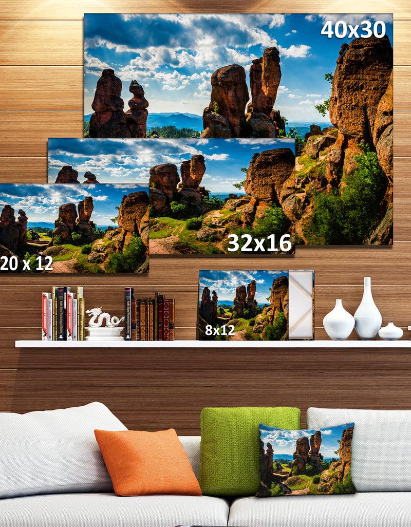 DesignQ Belogradchik City Fortress And Cliffs - Landscape Art Print Canvas